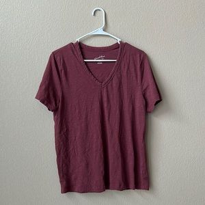 universal thread red v-neck short sleeve tee